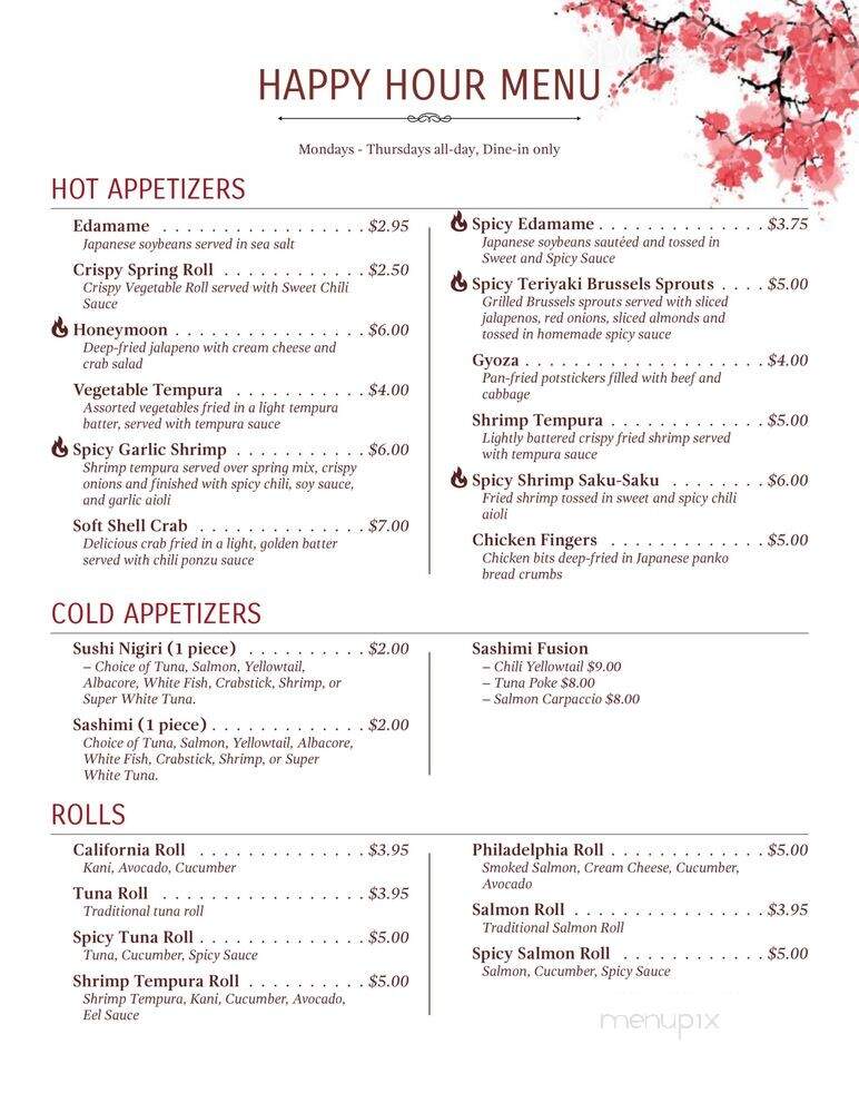 Zen Sushi & Grill - Mckinney, TX menu_pic