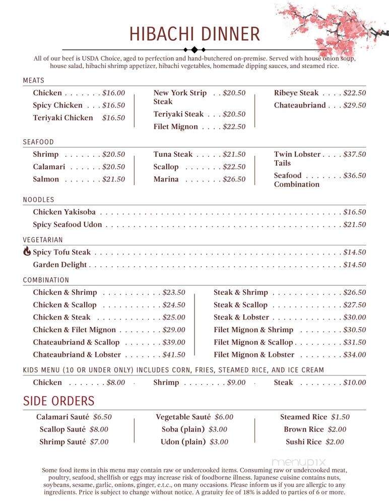 Zen Sushi & Grill - Mckinney, TX menu_pic