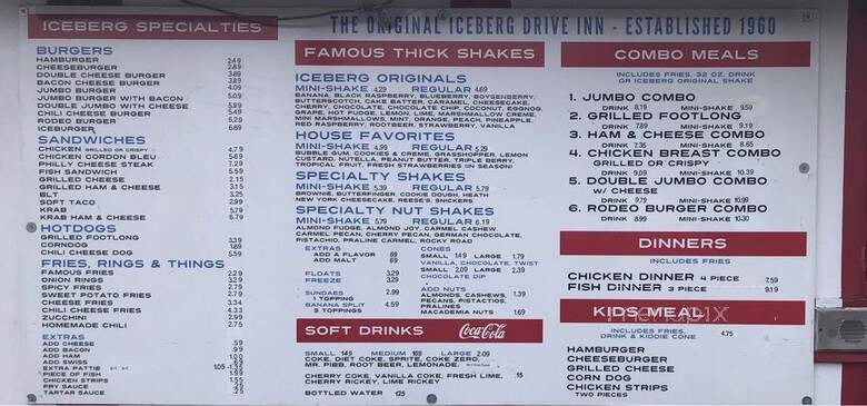 Iceberg Drive Inn - Tooele, UT menu_pic