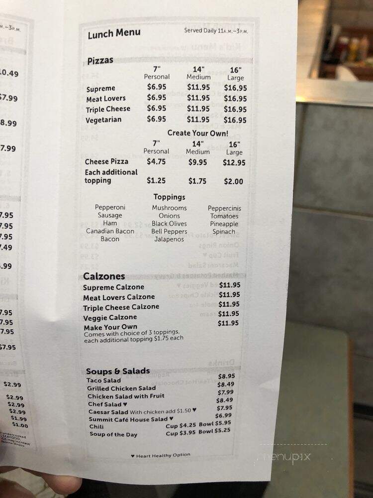 Silver Summit Cafe - Park City, UT menu_pic