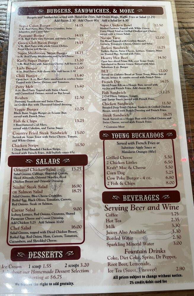 Branding Iron - Moab, UT menu_pic