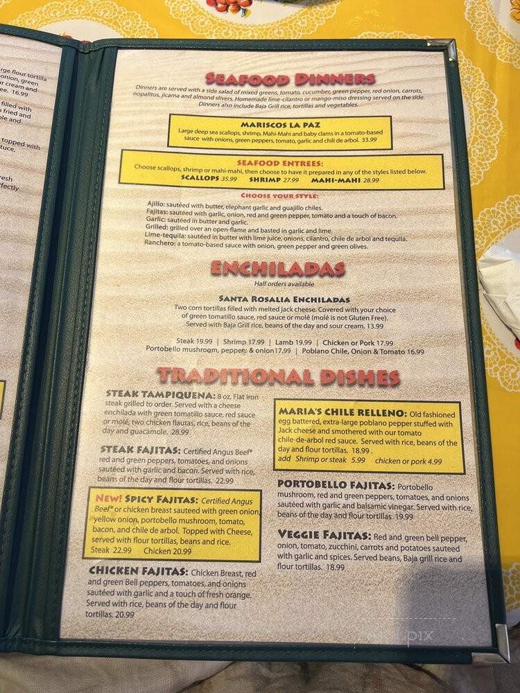 Miguel's Baja Grill - Moab, UT menu_pic
