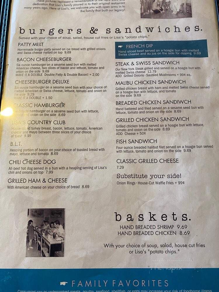 Lisa's Country Kitchen - Nephi, UT menu_pic