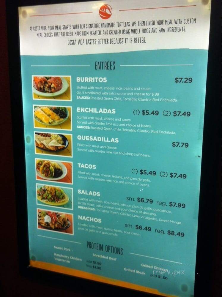 Costa Vida Togo - Cedar City, UT menu_pic