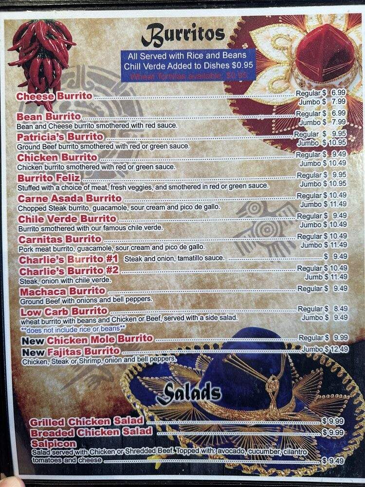 Patricia's Restaurant - Ogden, UT menu_pic