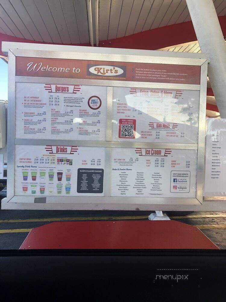 Kirt's Family Drive Inn - Ogden, UT menu_pic
