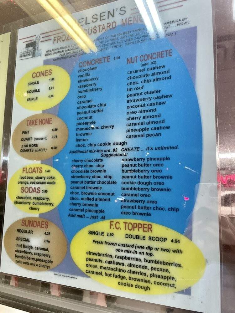 Nielsen's Frozen Custard - Bountiful, UT menu_pic