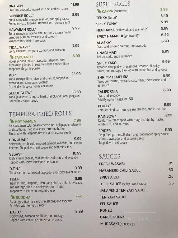 Tsunami Union Heights - Midvale, UT menu_pic