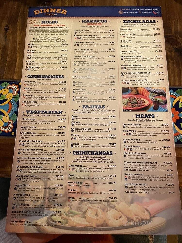 Blue Iguana - Salt Lake City, UT menu_pic