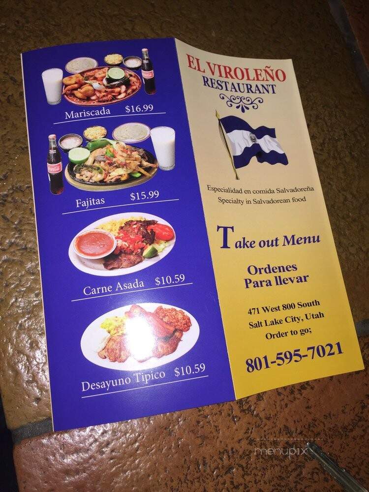 El Viroleno Restaurant - Salt Lake City, UT menu_pic