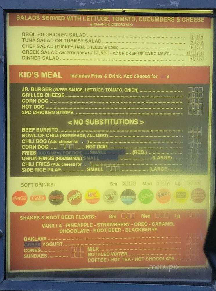Crown Burger Restaurant - Salt Lake City, UT menu_pic