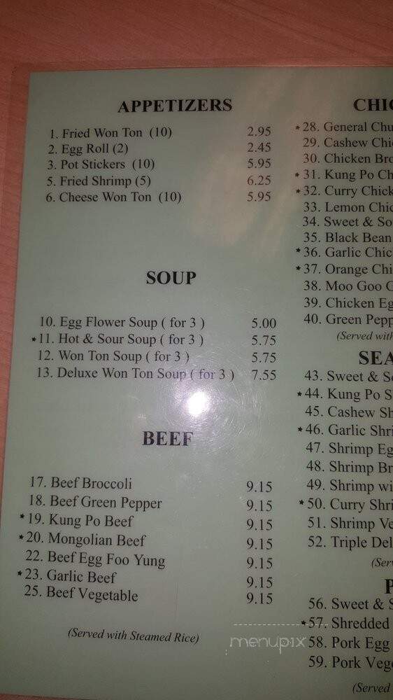 China Village - Salt Lake City, UT menu_pic