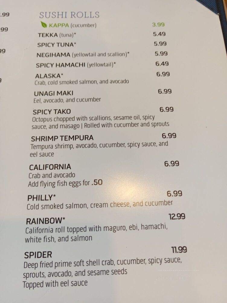 Tsunami Restaurant & Sushi Bar - Salt Lake City, UT menu_pic
