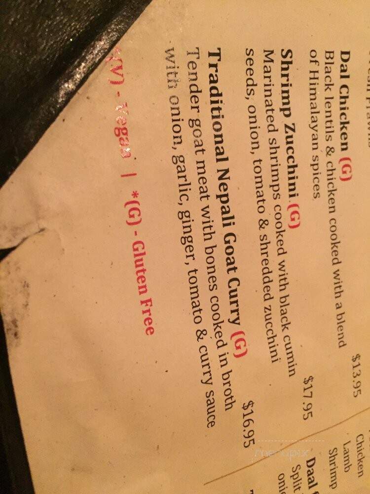 Himalayan Kitchen - Salt Lake City, UT menu_pic