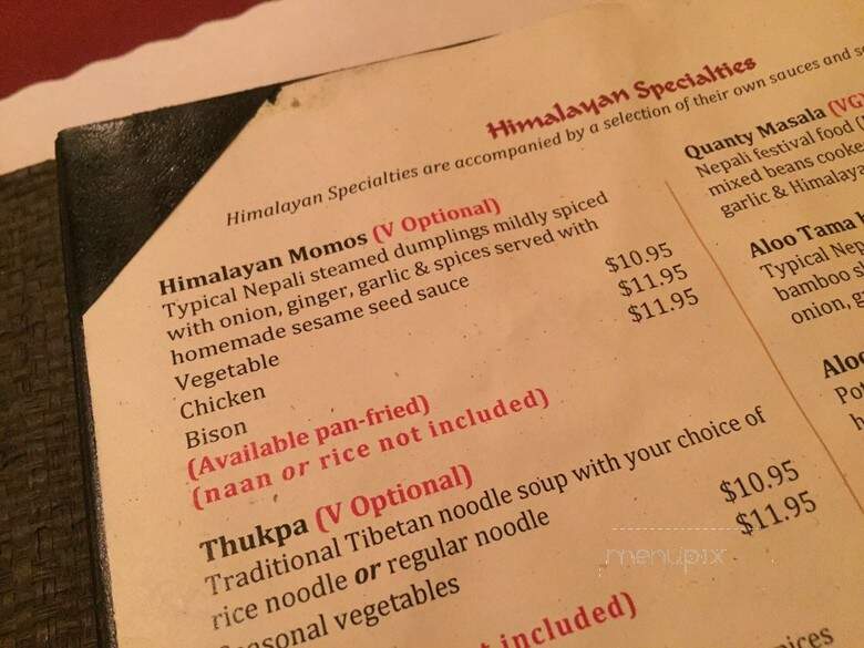 Himalayan Kitchen - Salt Lake City, UT menu_pic