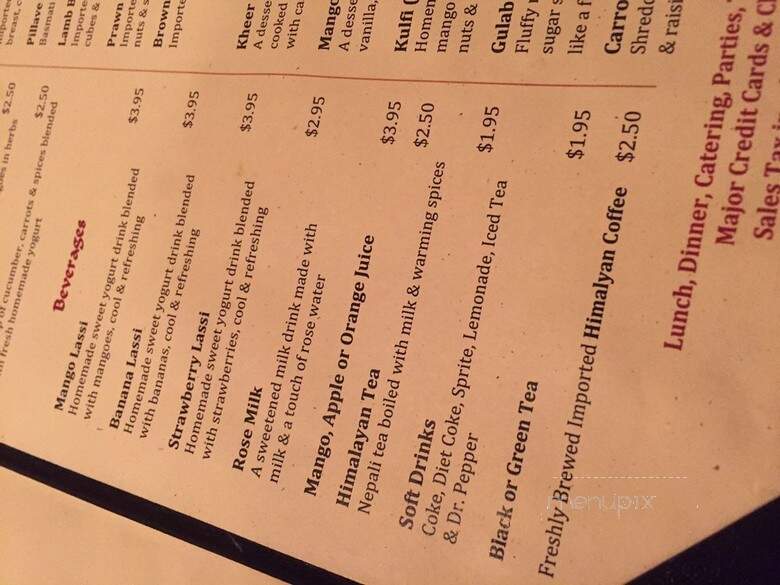 Himalayan Kitchen - Salt Lake City, UT menu_pic