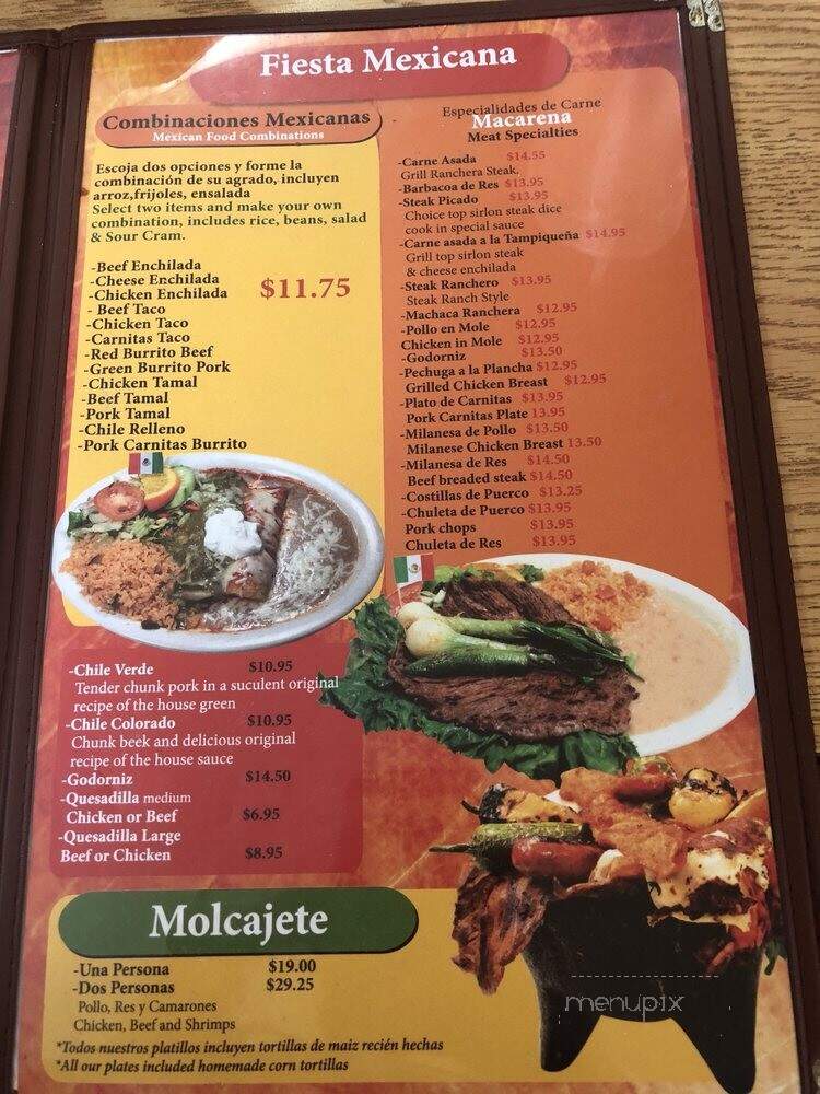 La Macarena - Salt Lake City, UT menu_pic