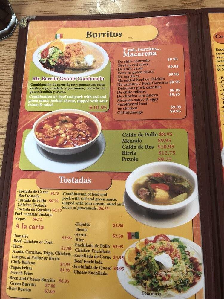 La Macarena - Salt Lake City, UT menu_pic