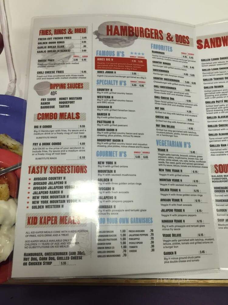 Hires Big H - Salt Lake City, UT menu_pic