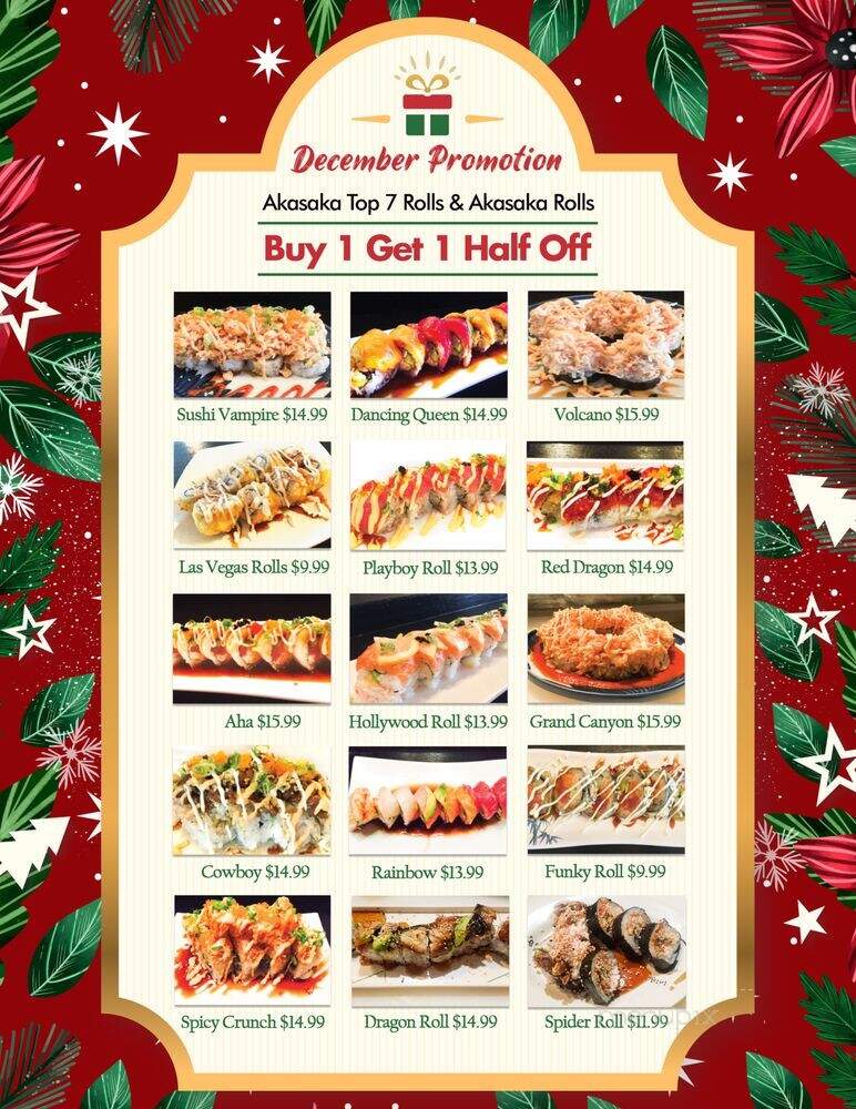 AkaSaka Suishi - Salt Lake City, UT menu_pic