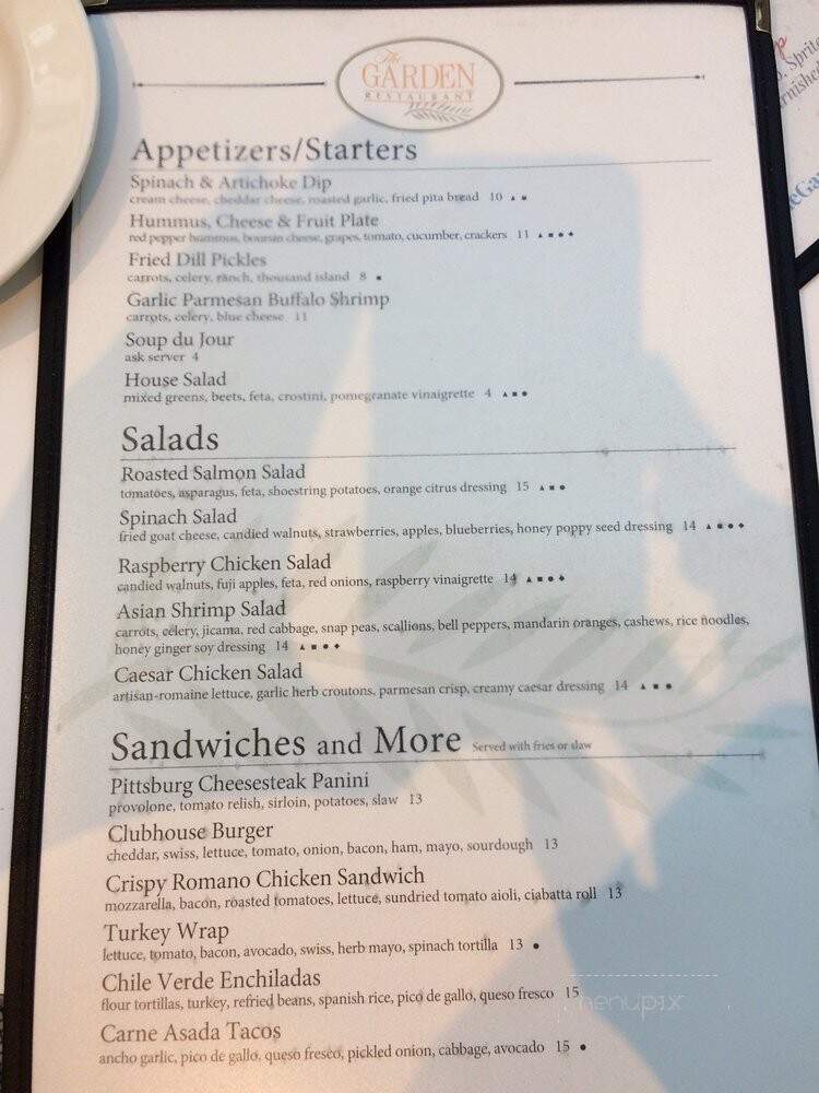 Garden Restaurant - Salt Lake City, UT menu_pic
