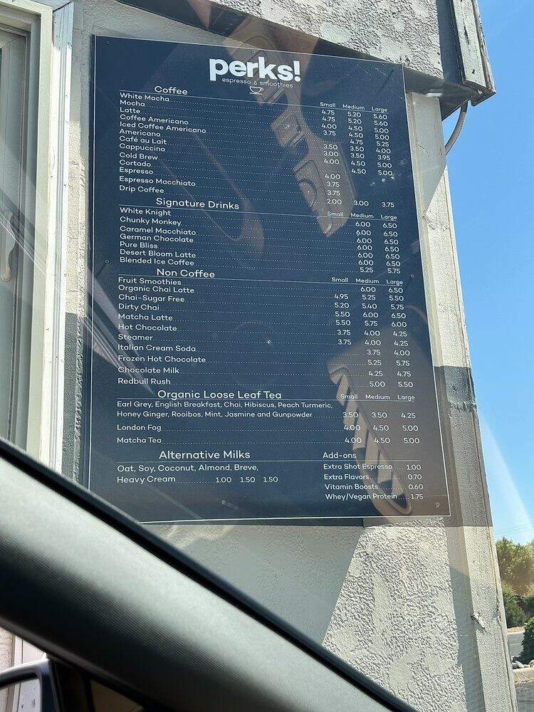 Perks Espresso & Smoothies - Hurricane, UT menu_pic