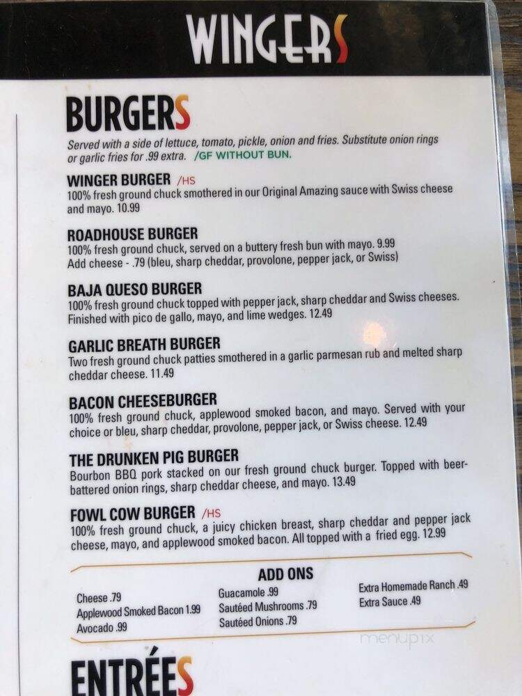 Winger's Diner - St George, UT menu_pic