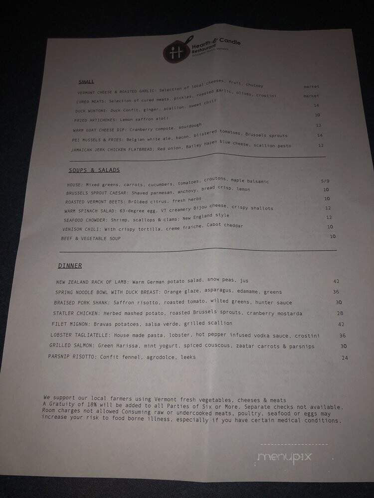 Hearth & Candle - Jeffersonville, VT