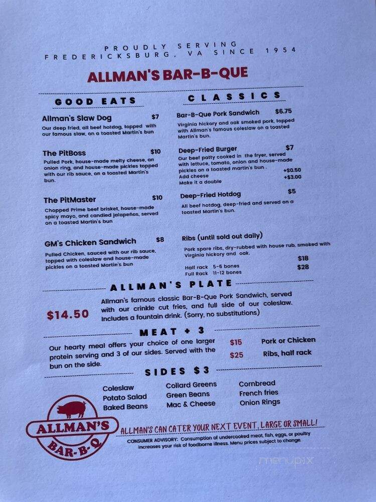 Allman's Bar Bq Pit - Fredericksburg, VA