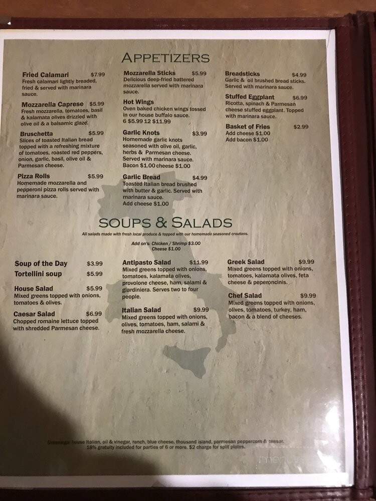 Andrea's Italian Restaurant - Chesapeake, VA menu_pic