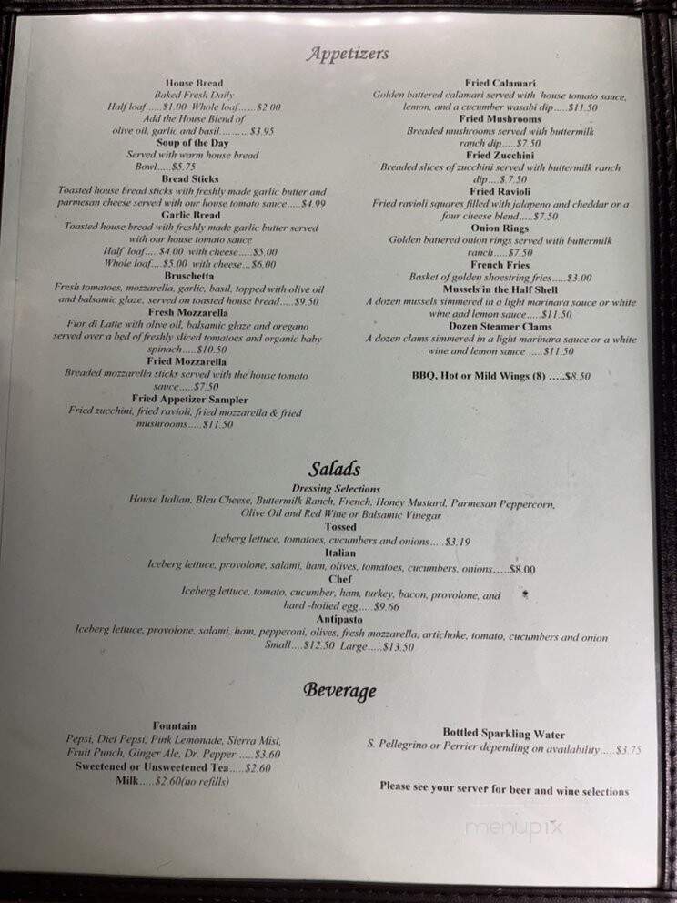 Andrea's Italian Restaurant - Tabb, VA menu_pic