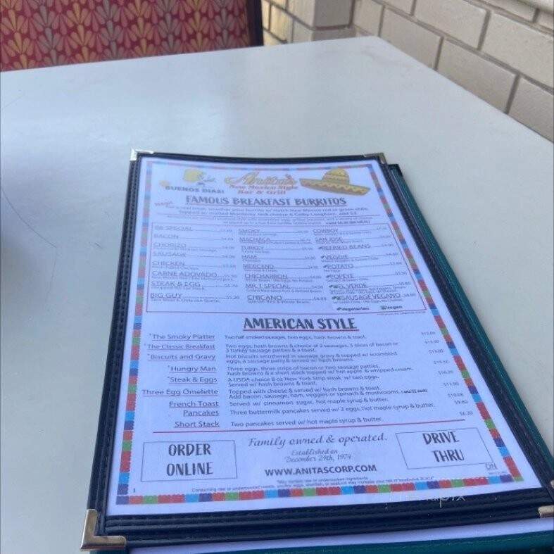 Anita's New Mexico Style - Herndon, VA menu_pic