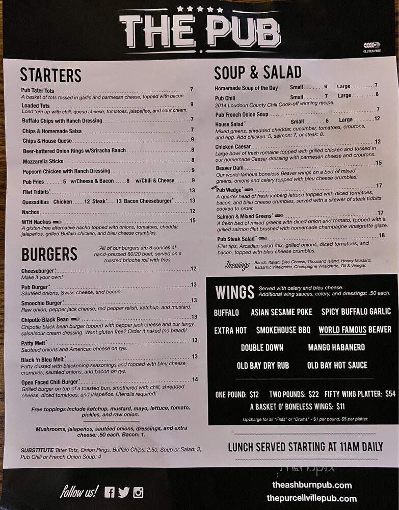 Ashburn Pub - Ashburn, VA menu_pic