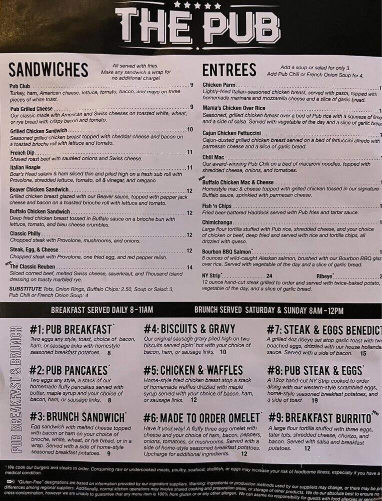 Ashburn Pub - Ashburn, VA menu_pic