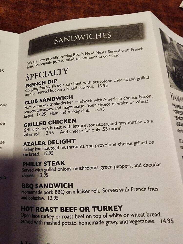 Azalea Inn Restaurant - Norfolk, VA menu_pic