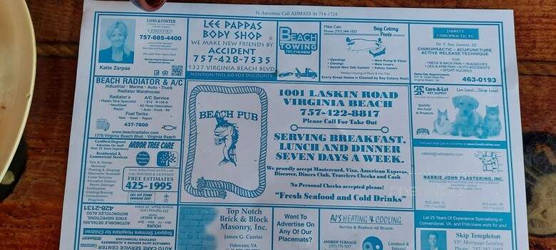 Beach Pub - Virginia Beach, VA menu_pic