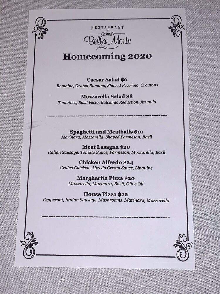 Bella Monte Intl Market Place - Virginia Beach, VA menu_pic