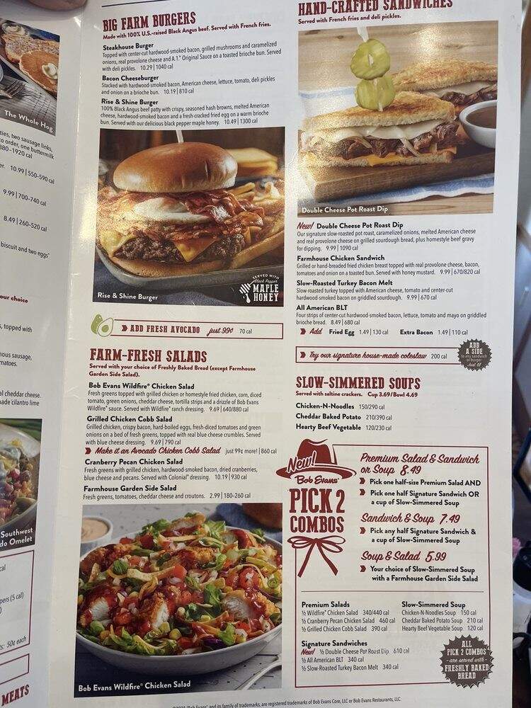 Bob Evans Restaurant - Stafford, VA menu_pic