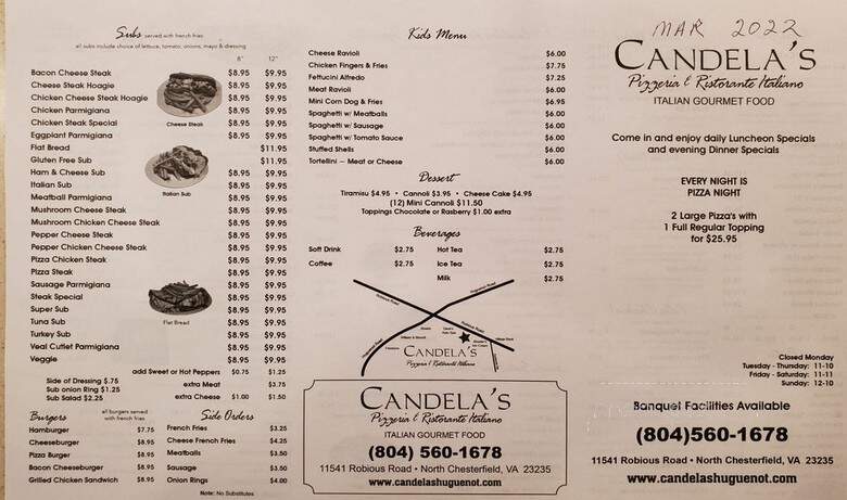 Candela's Pizzeria & Italiano - Richmond, VA