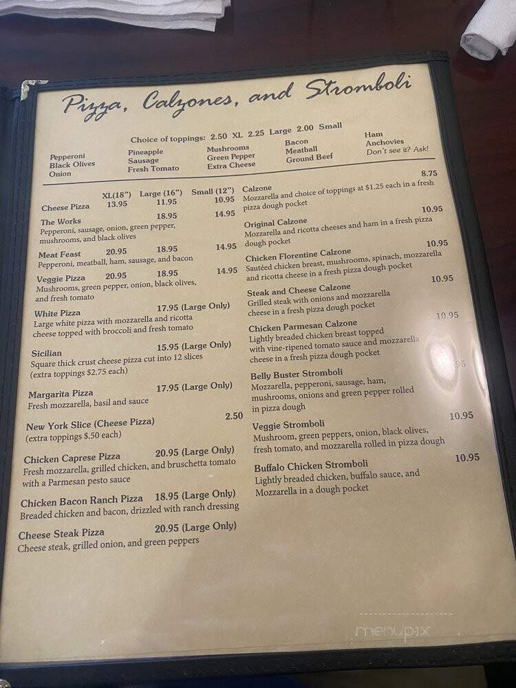 Castiglia's Italian Restaurant - Fredericksburg, VA menu_pic