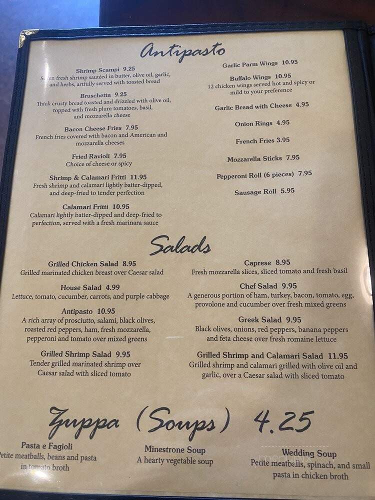 Castiglia's Italian Restaurant - Fredericksburg, VA menu_pic