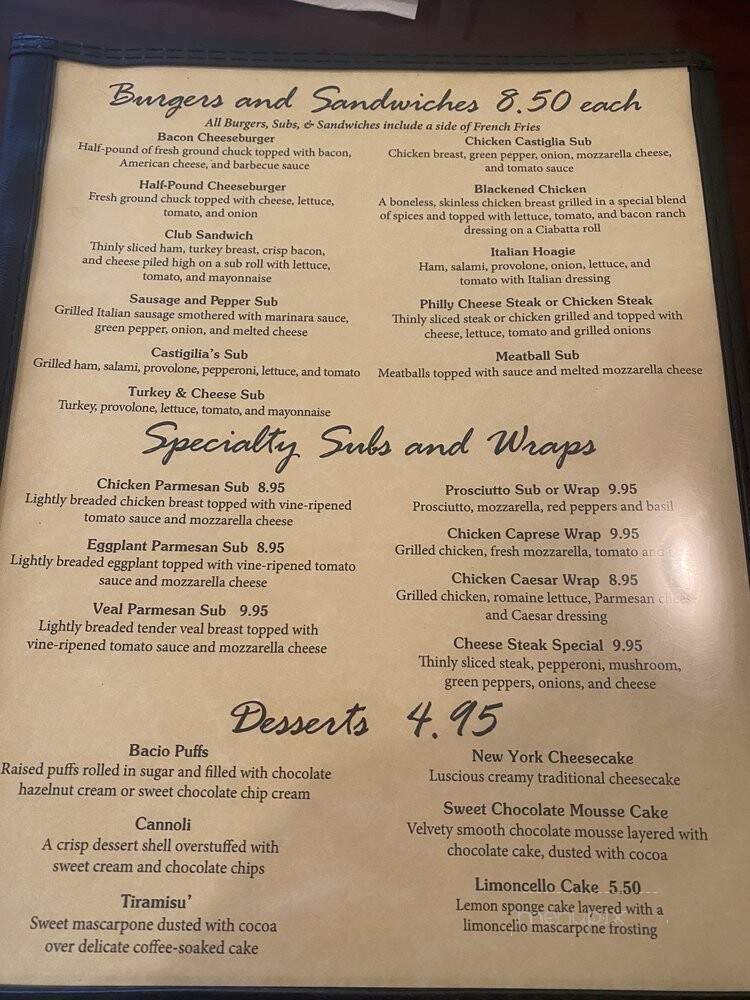 Castiglia's Italian Restaurant - Fredericksburg, VA