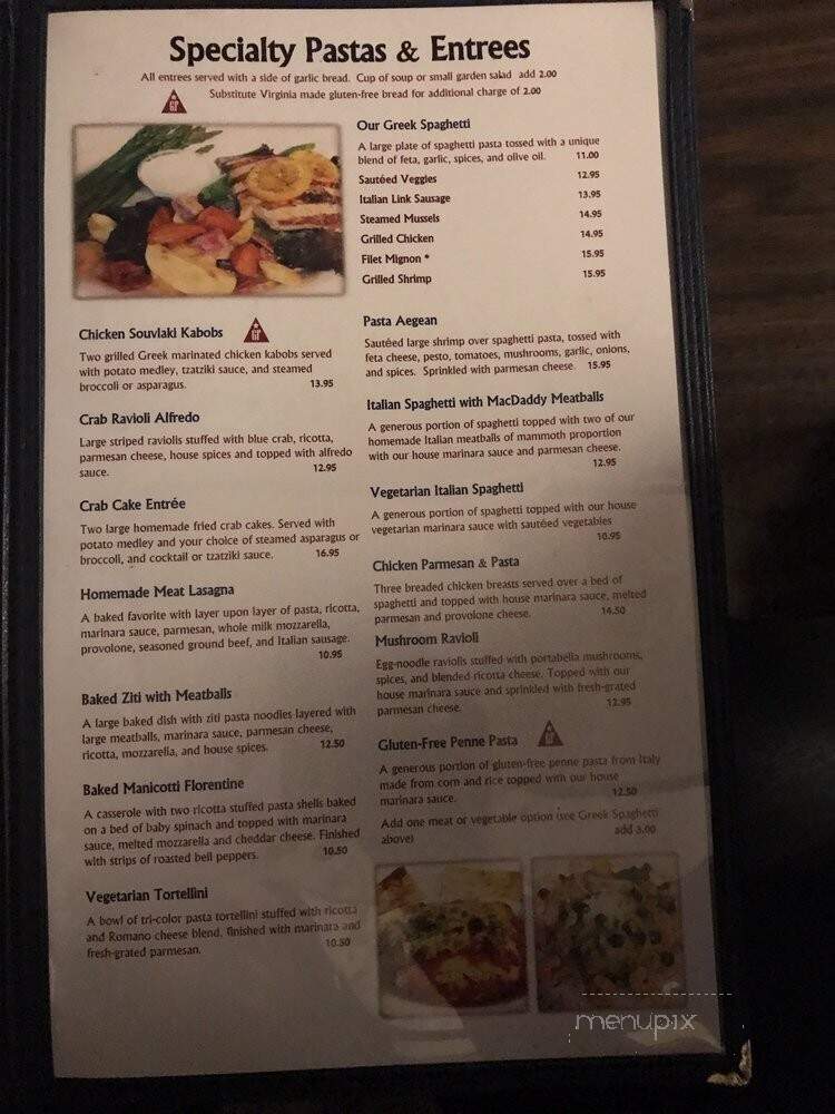 Cellar Restaurant - Blacksburg, VA menu_pic