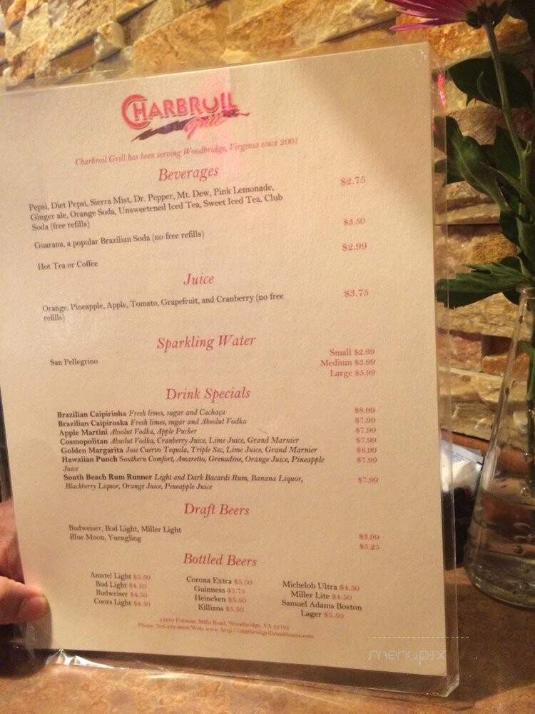 Charbroil Grill - Woodbridge, VA menu_pic