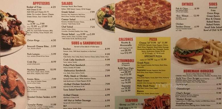 Ched's Place - Virginia Beach, VA menu_pic
