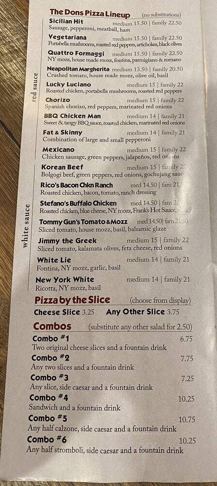 Don Corleone's Brick Oven Pizzeria - Sterling, VA menu_pic