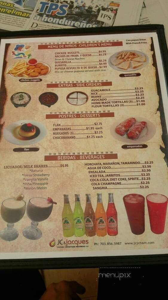 El Asador Restaurant - Fredericksburg, VA menu_pic