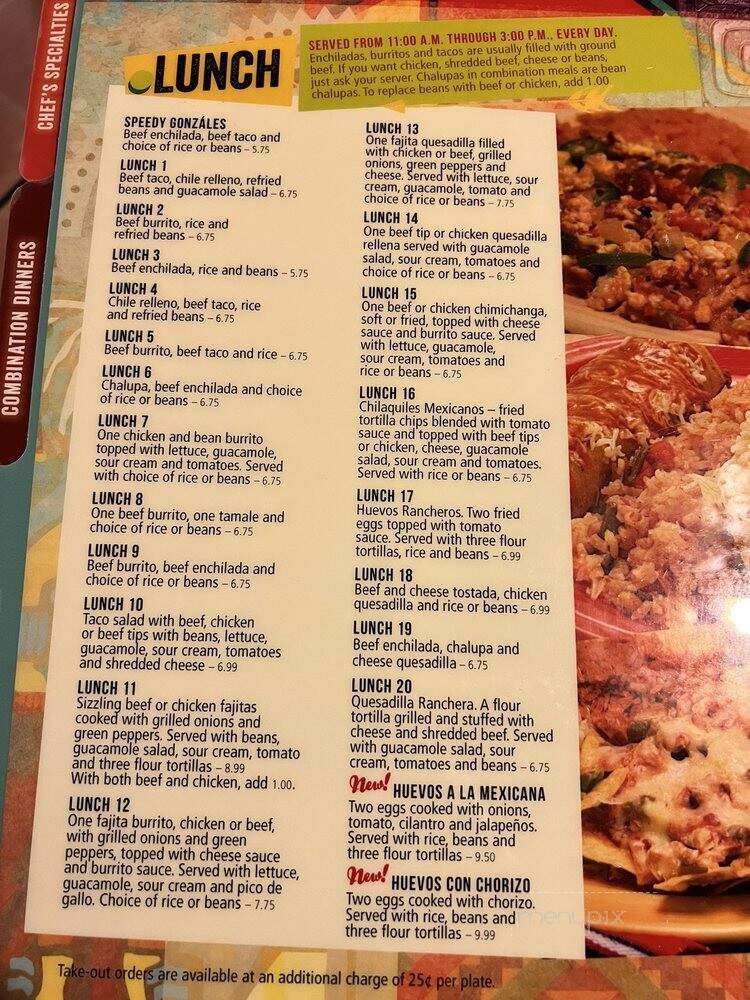 El Azteca Mexican Restaurant - Hampton, VA menu_pic