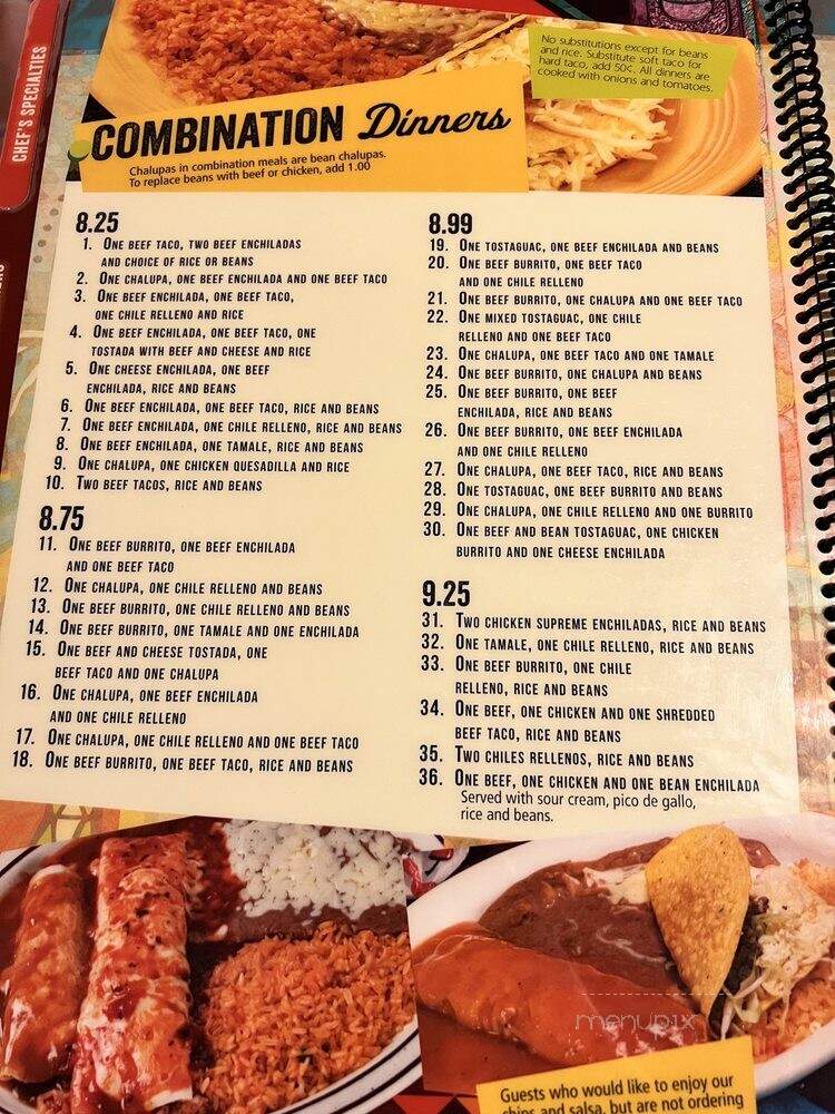 El Azteca Mexican Restaurant - Hampton, VA menu_pic