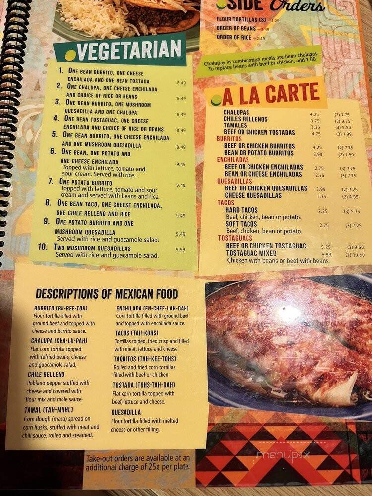 El Azteca Mexican Restaurant - Hampton, VA menu_pic